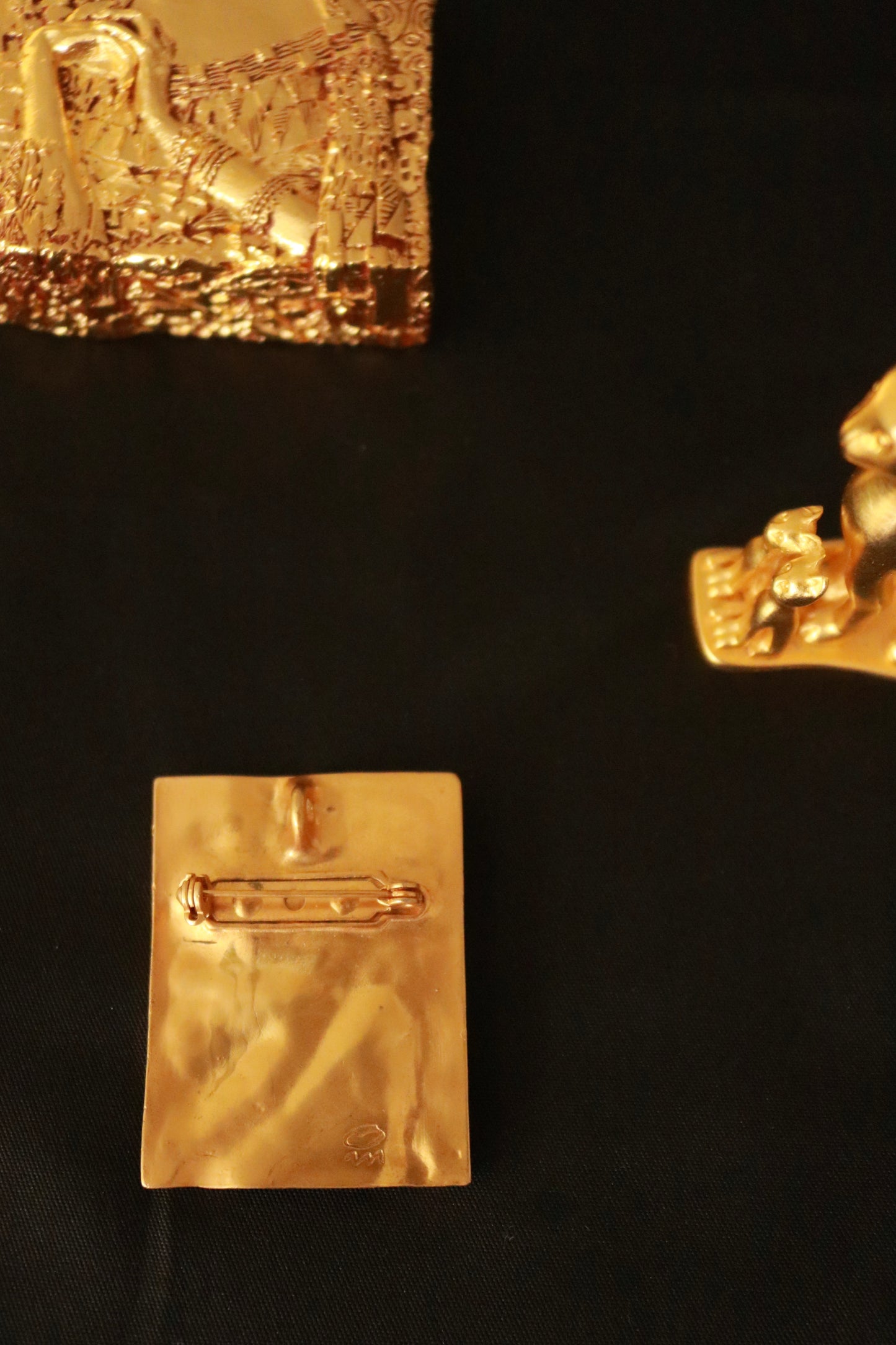 Spilla e pendente trasformabili d'ispirazione vintage Gustav Klimt