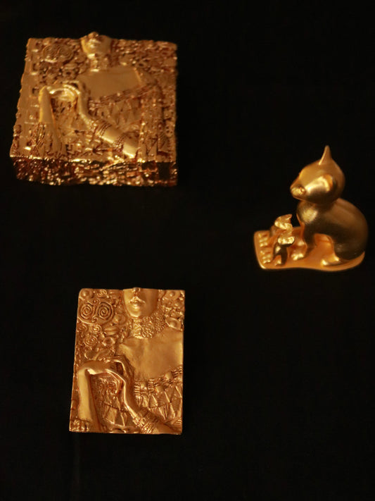 Spilla e pendente trasformabili d'ispirazione vintage Gustav Klimt